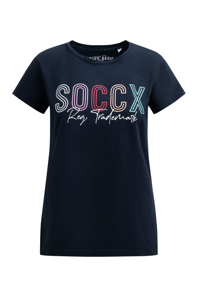 T-shirt basic z logo i okrągłym dekoltem