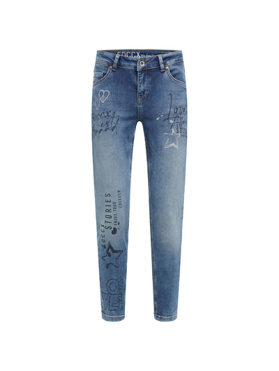 Jeans MI:RA Slim Fit vintage blue printed