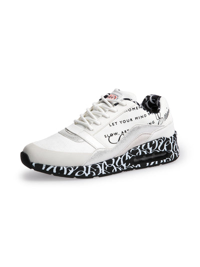 Air Cushion Sneaker mit Print-Design white