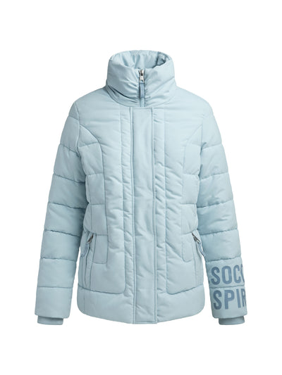 Winterjacke mit Stepp-Design und Logo Print cool sky