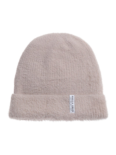 Beanie aus Federgarn almond cream