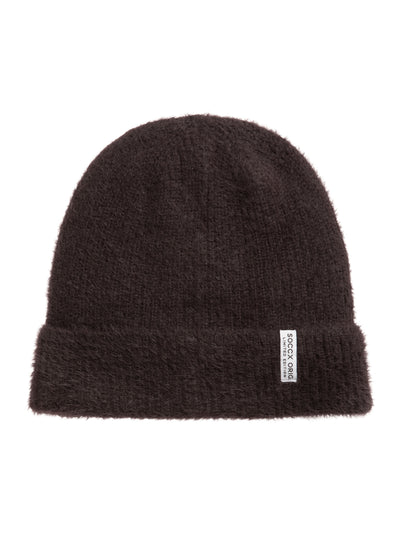 Beanie aus Federgarn chocolate