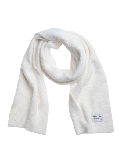 Schal aus Federgarn cotton white