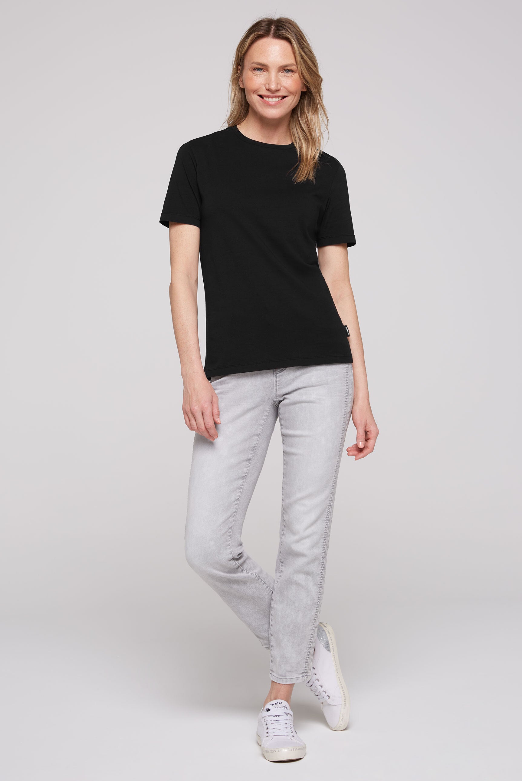 Basic T-Shirt z okrągłym dekoltem