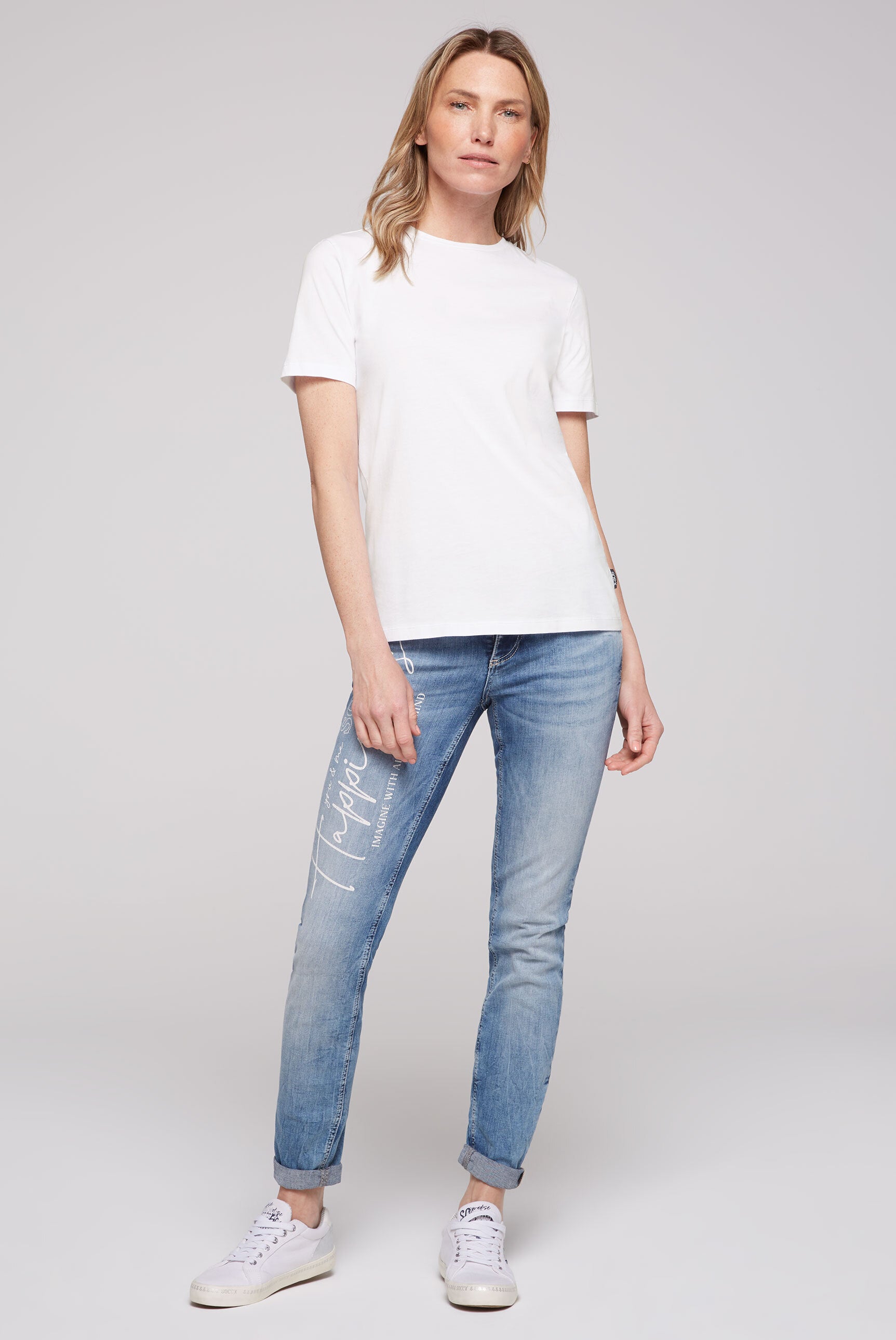 Basic T-Shirt z okrągłym dekoltem - 3