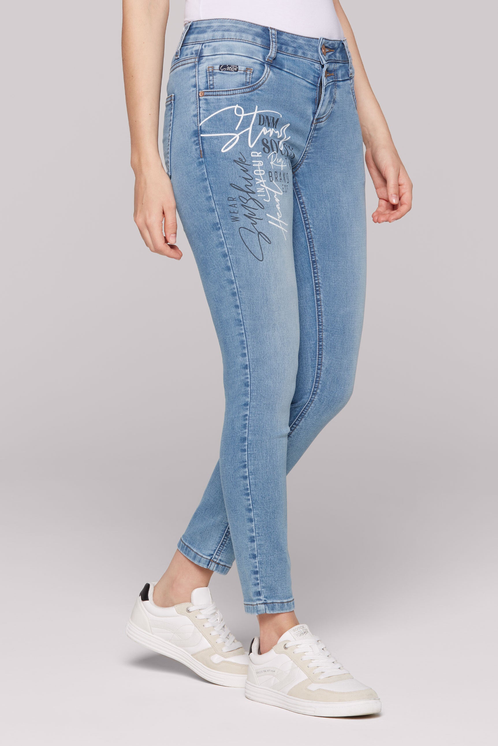 Jeans MI:RA Slim Fit blue printed jogg - 2