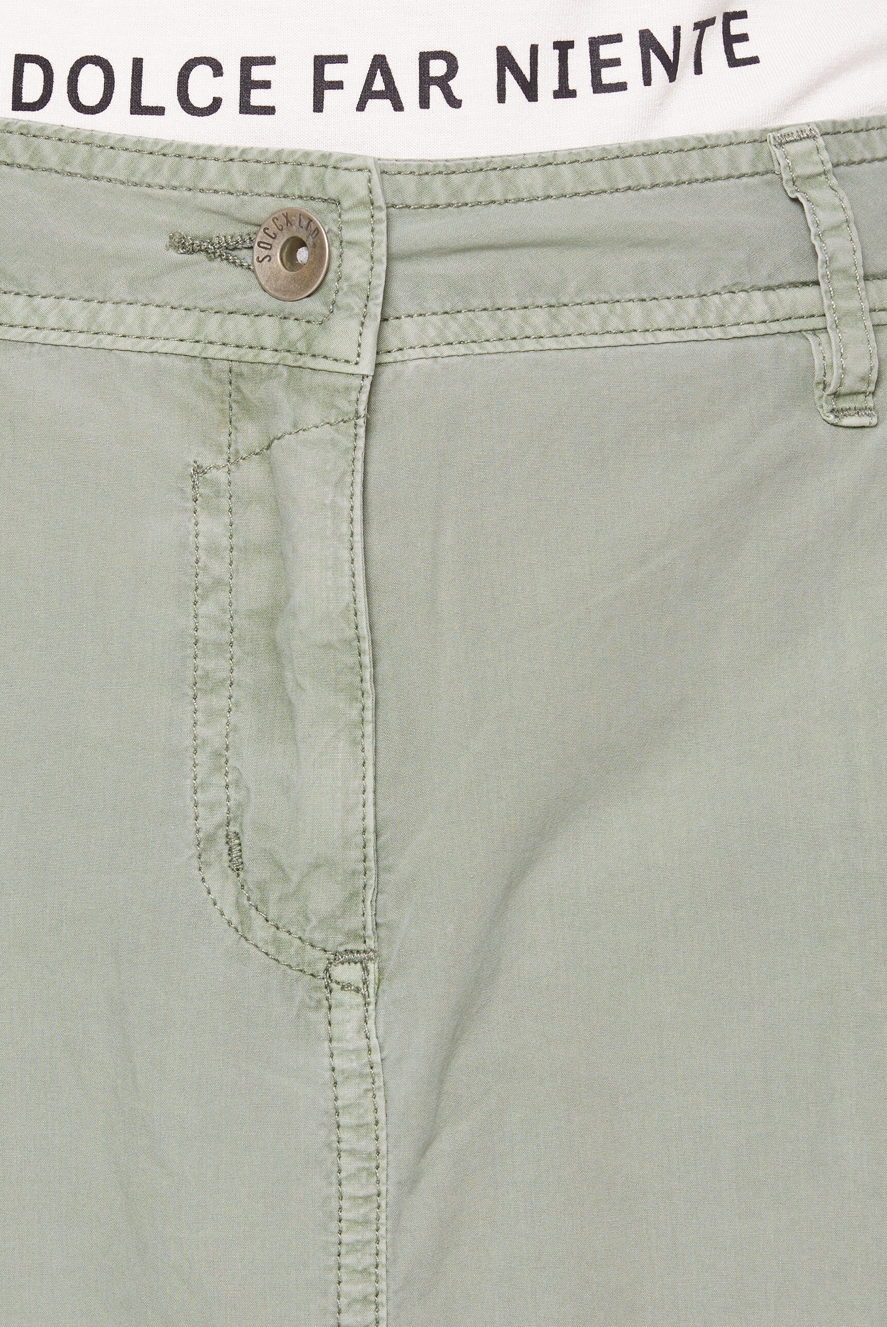 Rock im Cargo-Stil mit Raffungen faded olive - 4