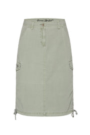 Rock im Cargo-Stil mit Raffungen faded olive