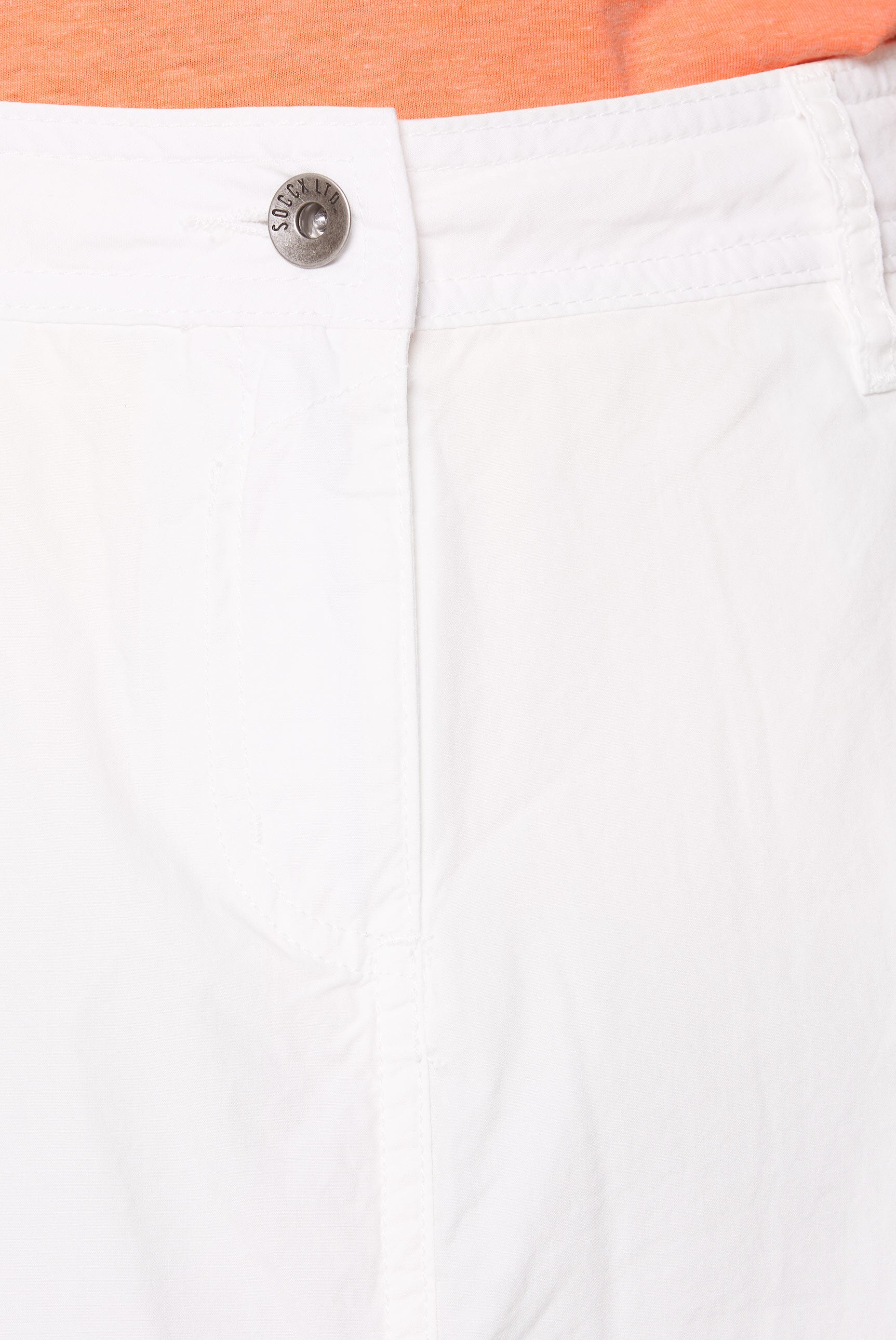 Rock im Cargo-Stil mit Raffungen ivory