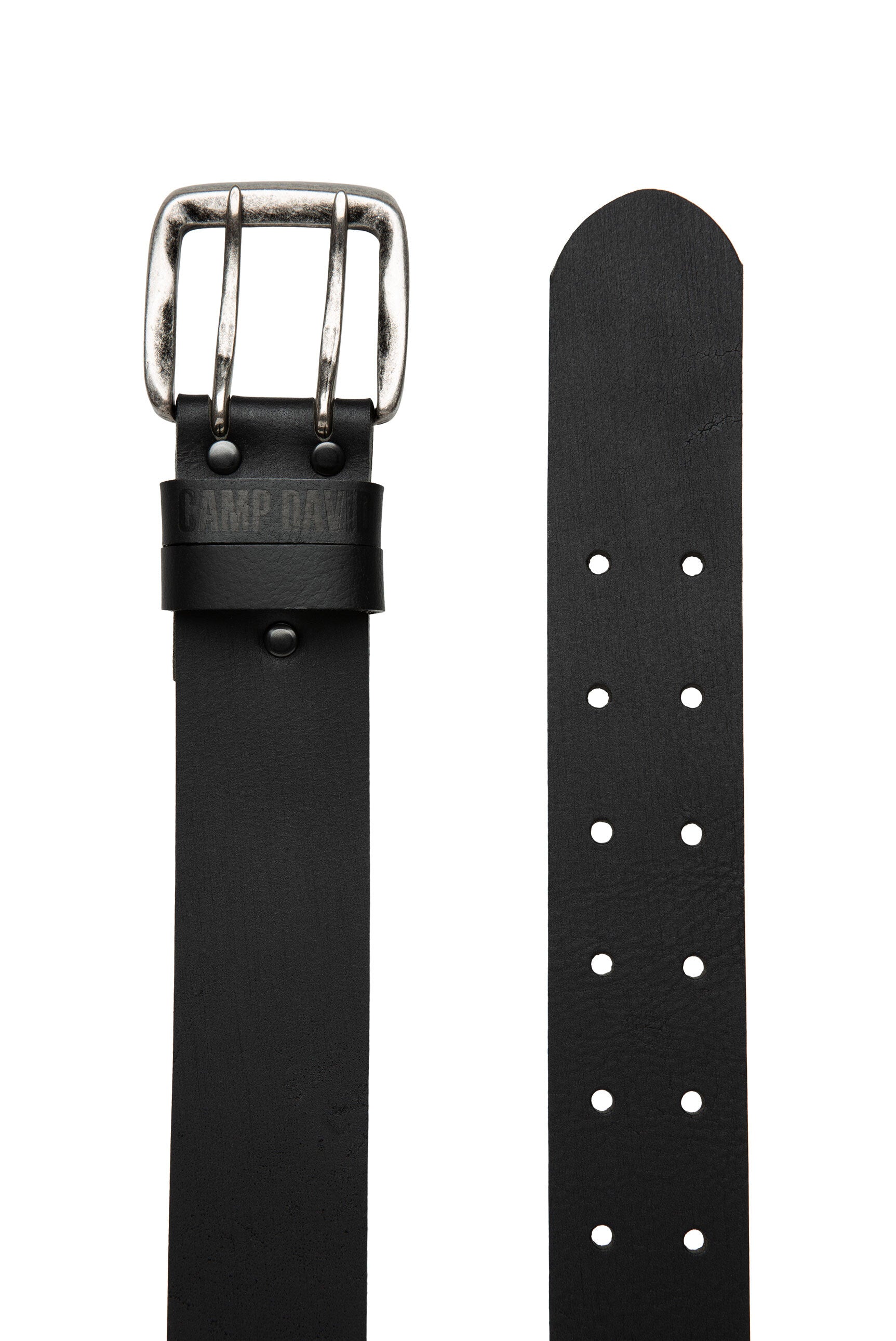 Pasek skórzany z podwójną sprzączką z bolcem - 4