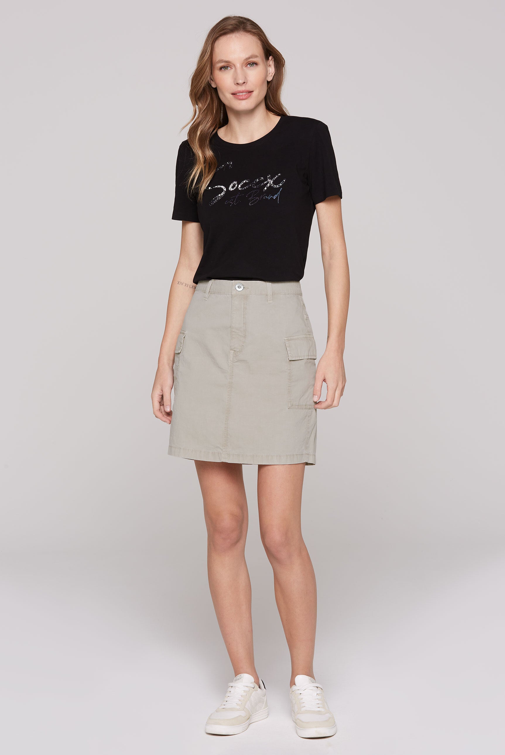 Basic Cargo Rock mit Klappentaschen pale sand - 3