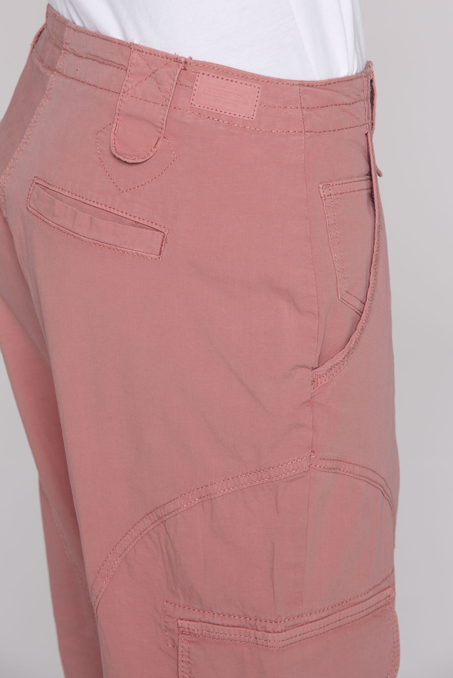 Basic Skater-Shorts mit Beintaschen beachy red - 7