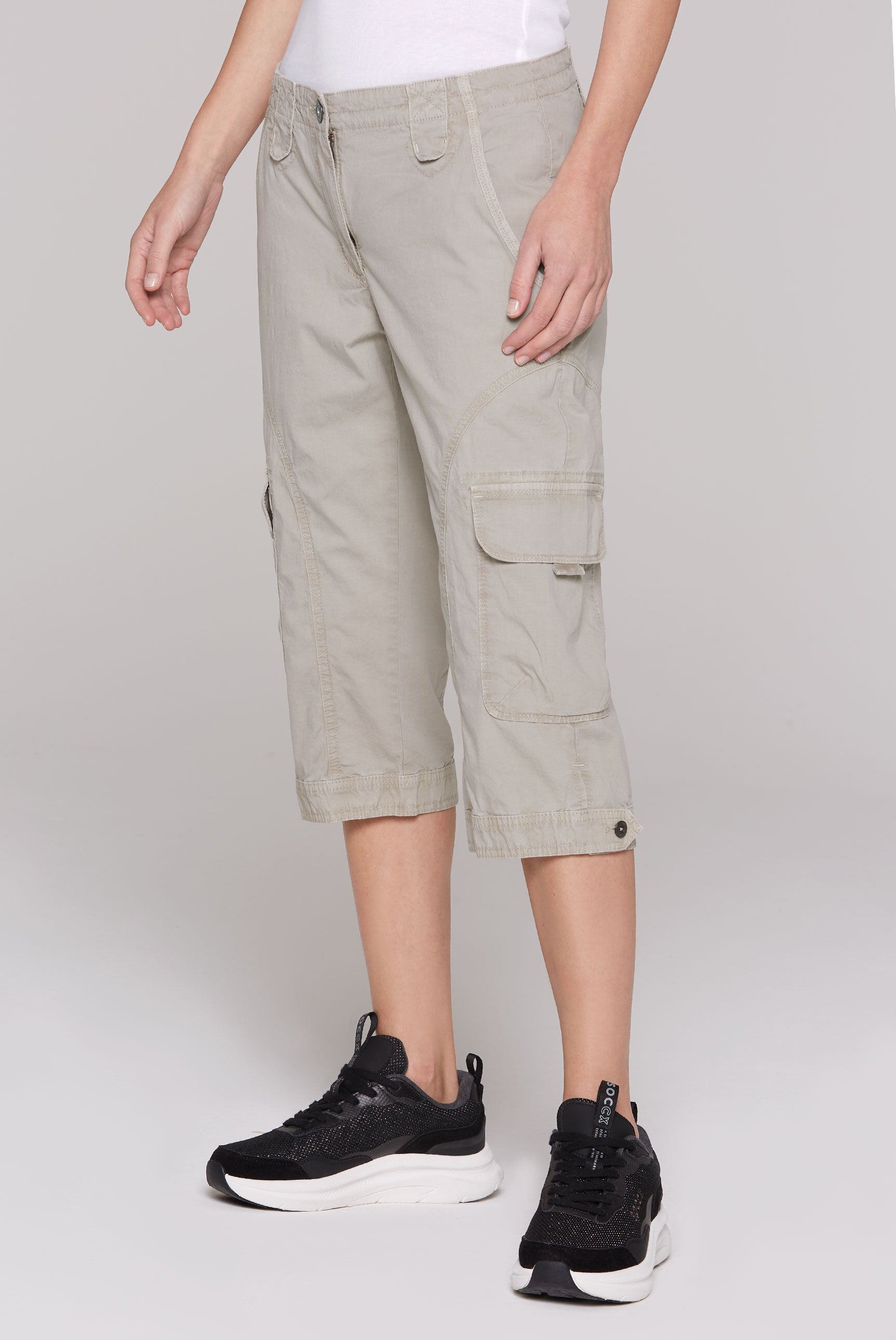 Basic Skater-Shorts mit Beintaschen pale sand - 2