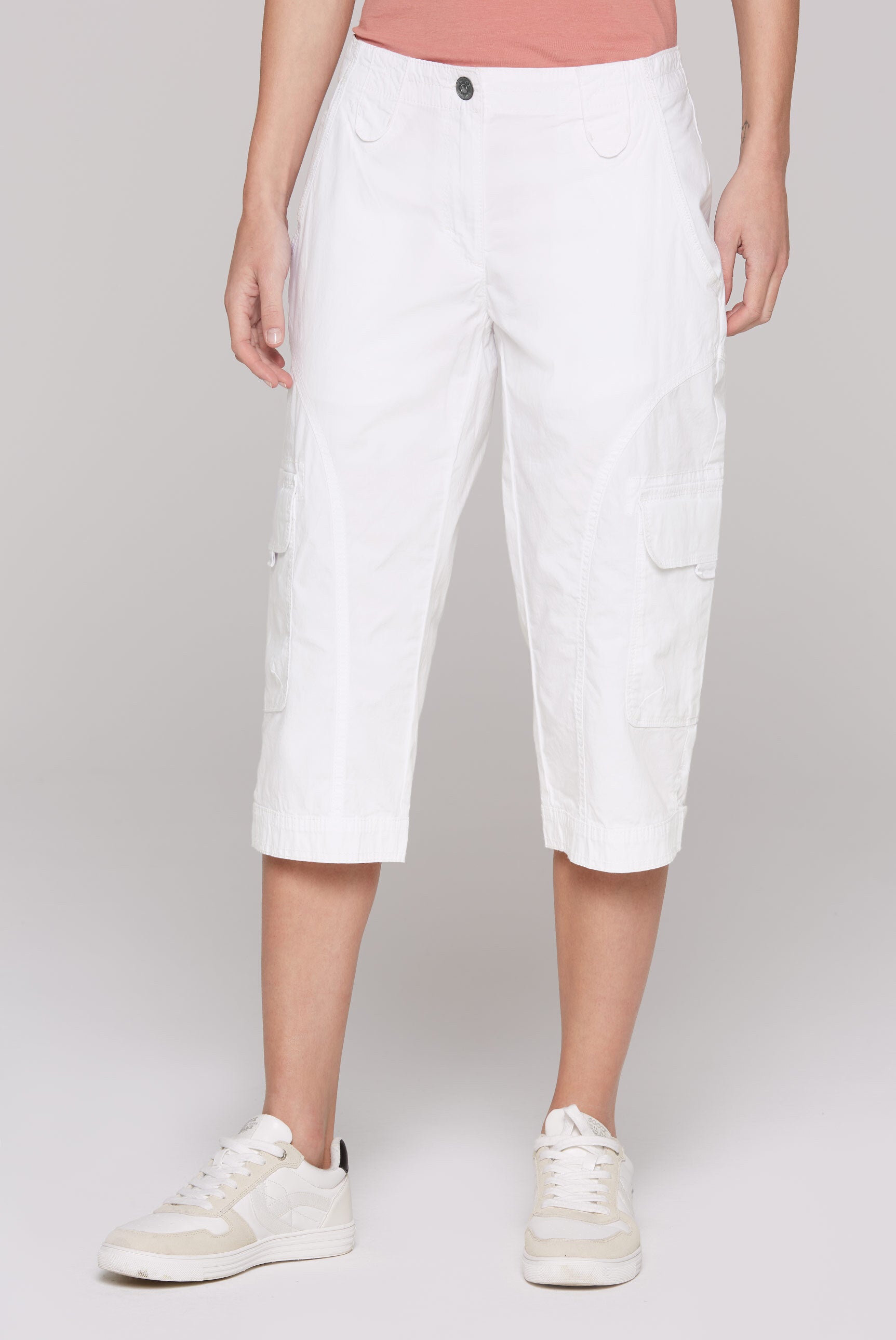 Basic Skater-Shorts mit Beintaschen opticwhite - 2