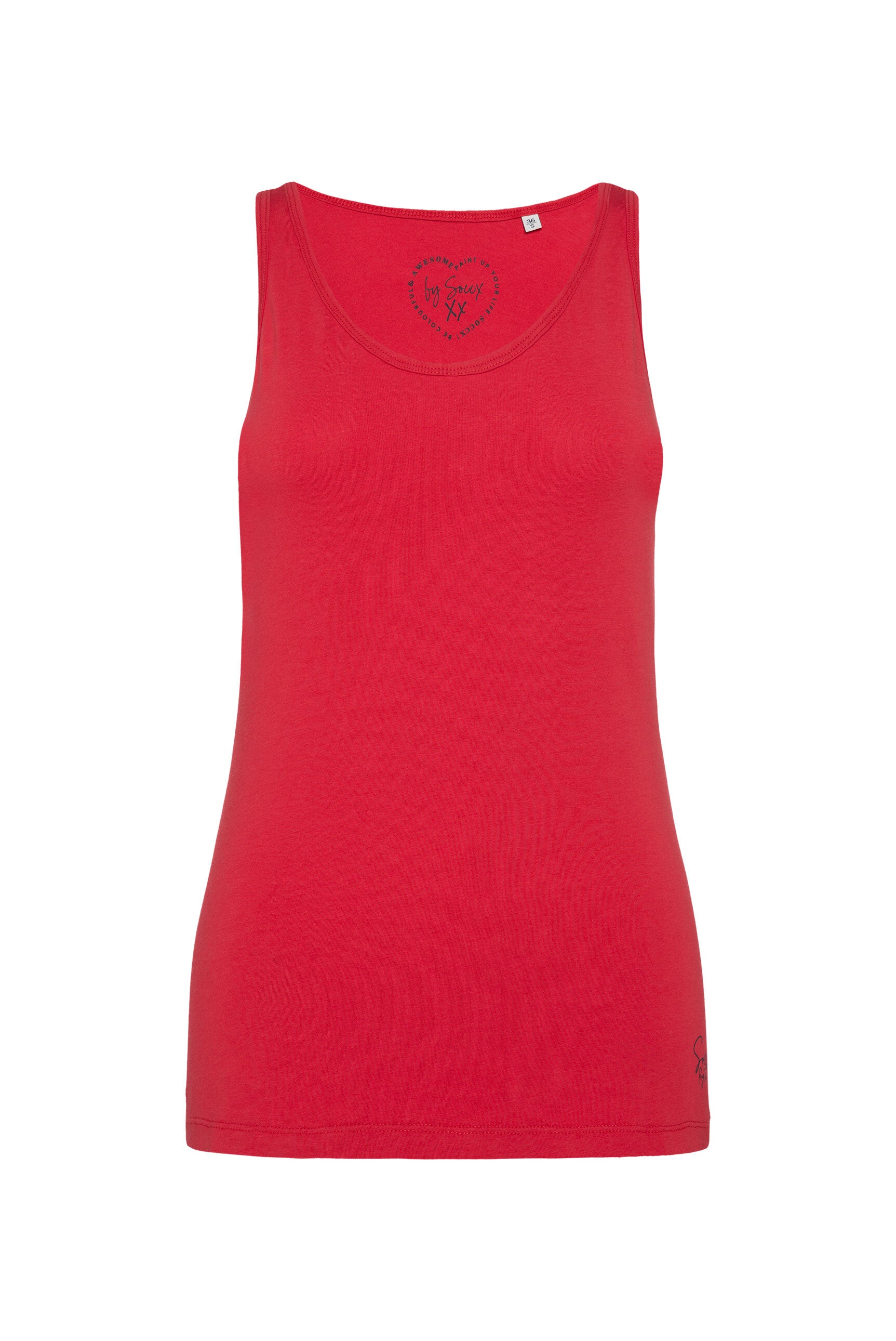 Top z kolekcji podstawowej z mini nadrukiem logo