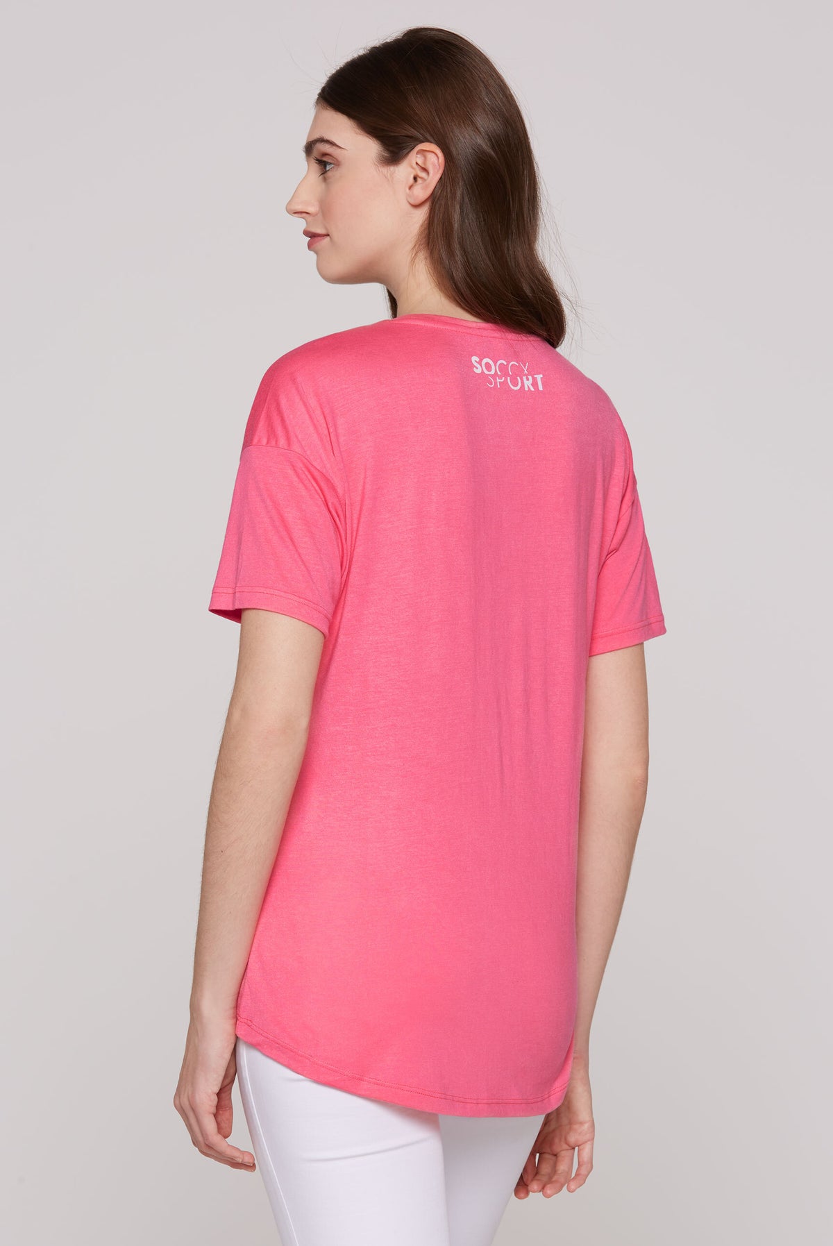 T-Shirt Loose Fit mit Beach Print coral pink - 5