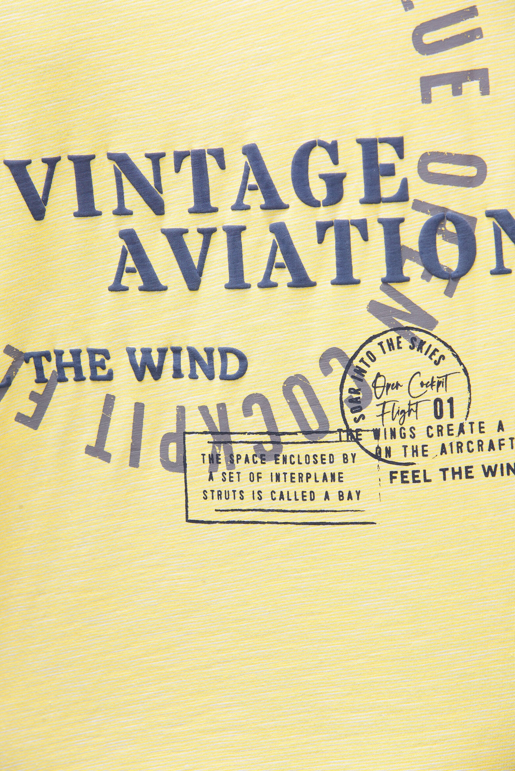 Koszulka z paskami i nadrukiem na plecach - 6