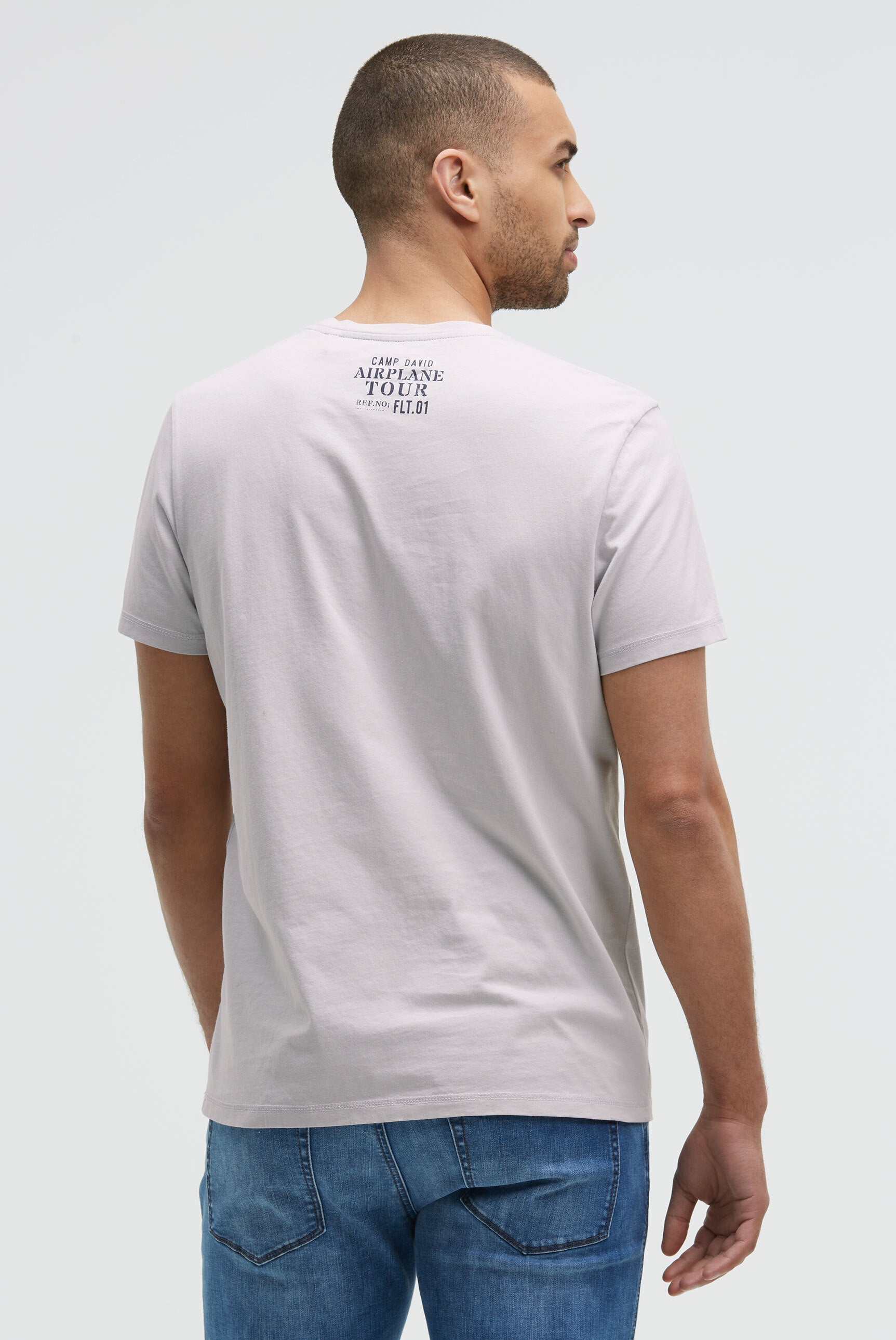 T-shirt z okrągłym dekoltem i nadrukiem fotograficznym - 5