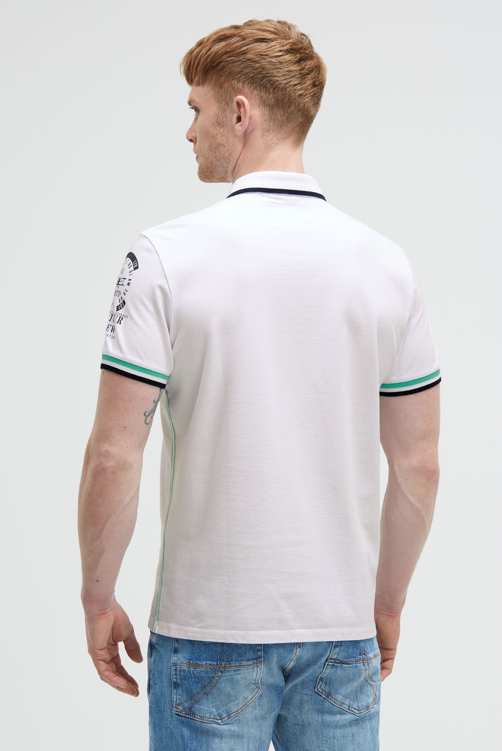 Pikee-Polo z nadrukami i naszywkami - 5