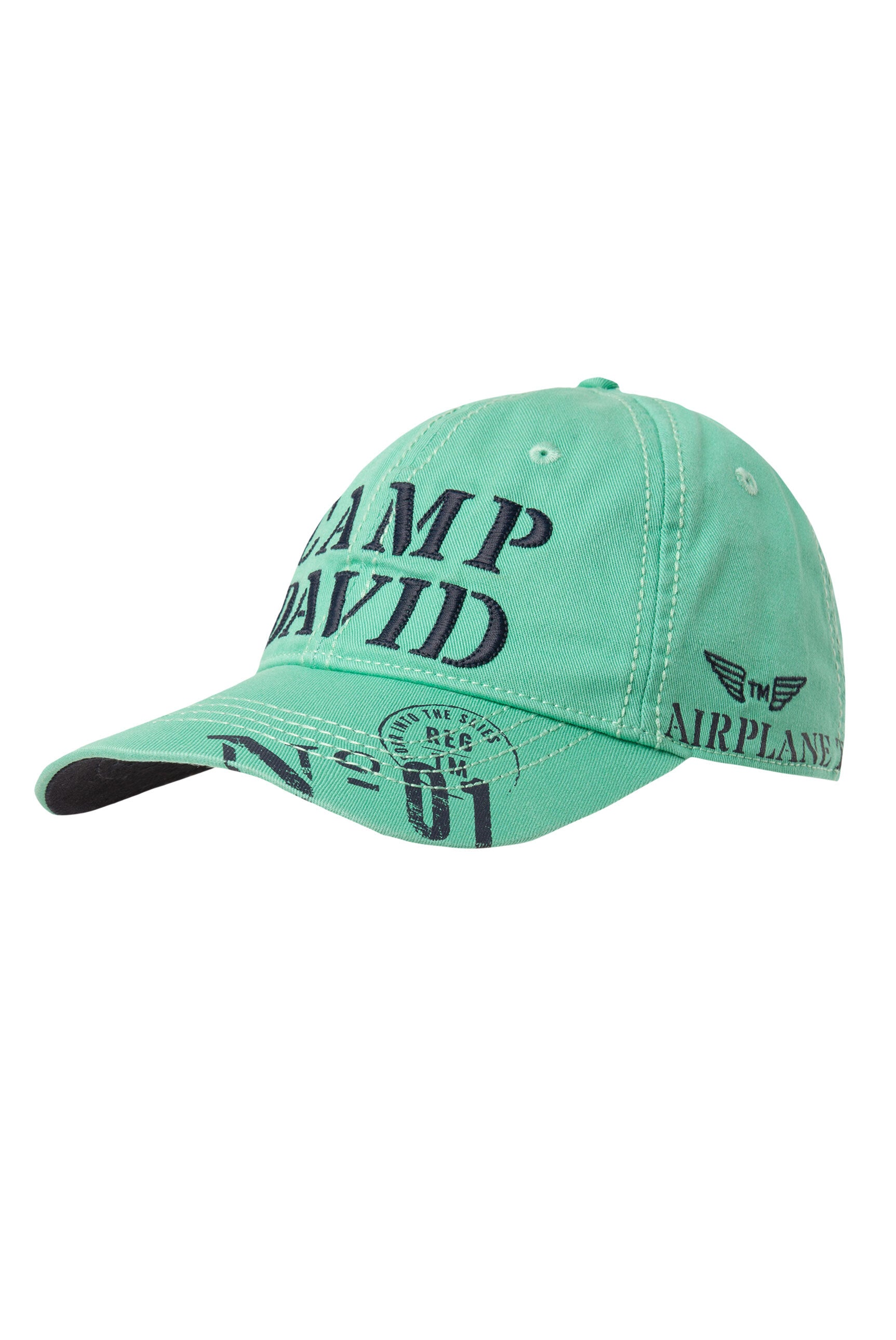 Base Cap Stone Washed mit Logo-Stickerei und Prints - 1