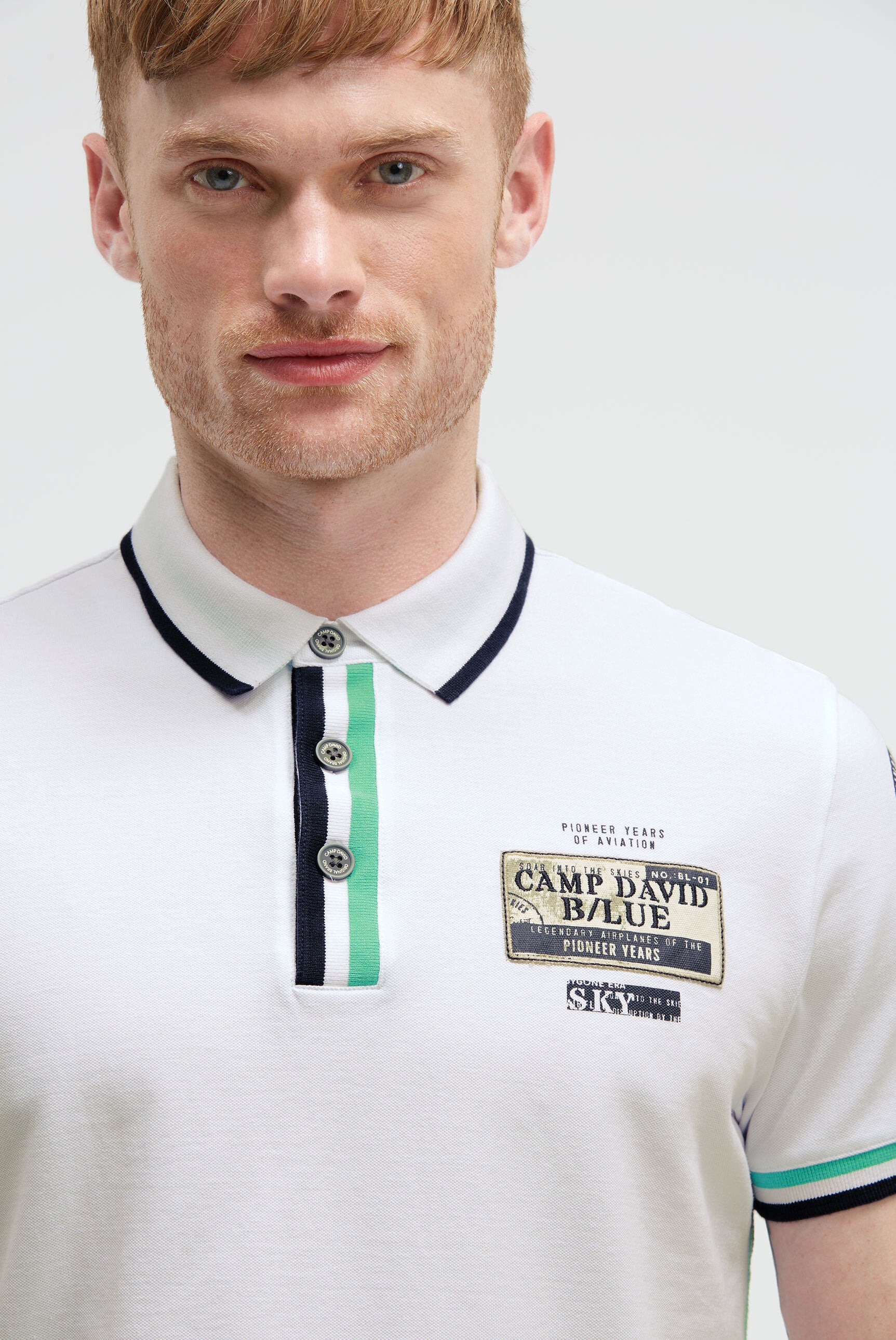 Pikee-Polo z nadrukami i naszywkami - 4