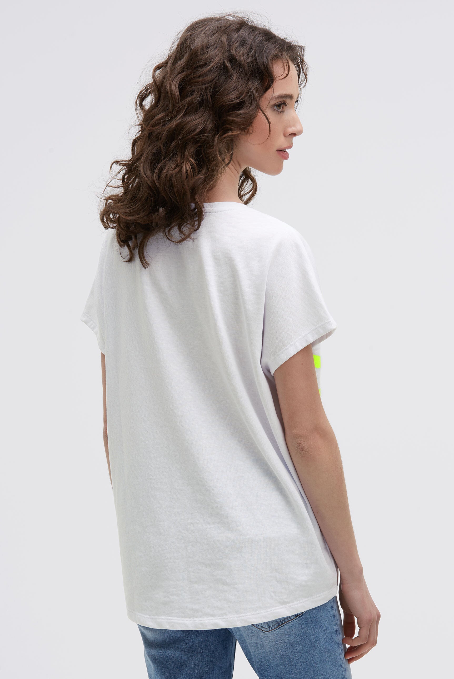 Bluzka bez rękawów oversize z nadrukiem z logo - 5