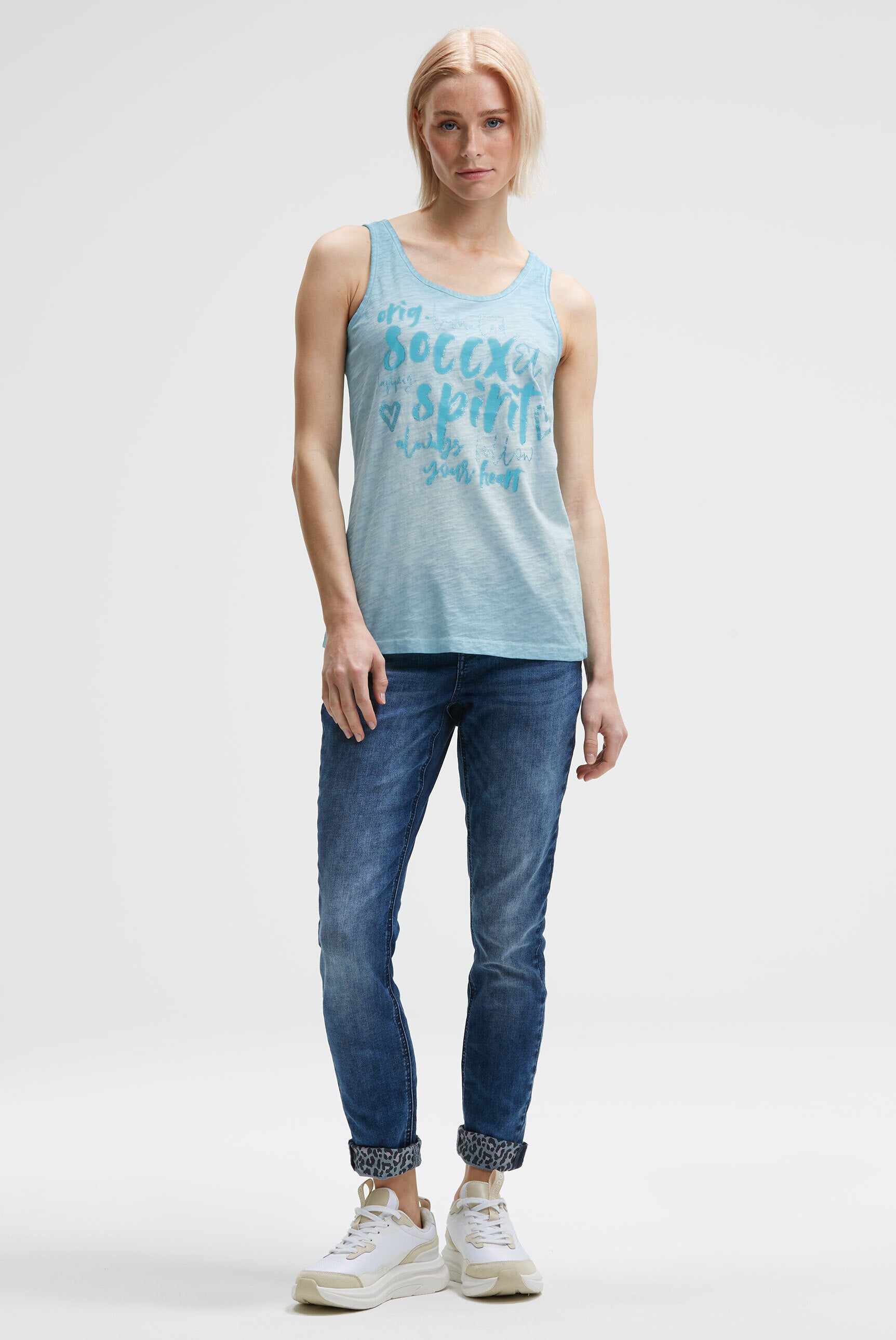 Top z brokatownym nadrukiem