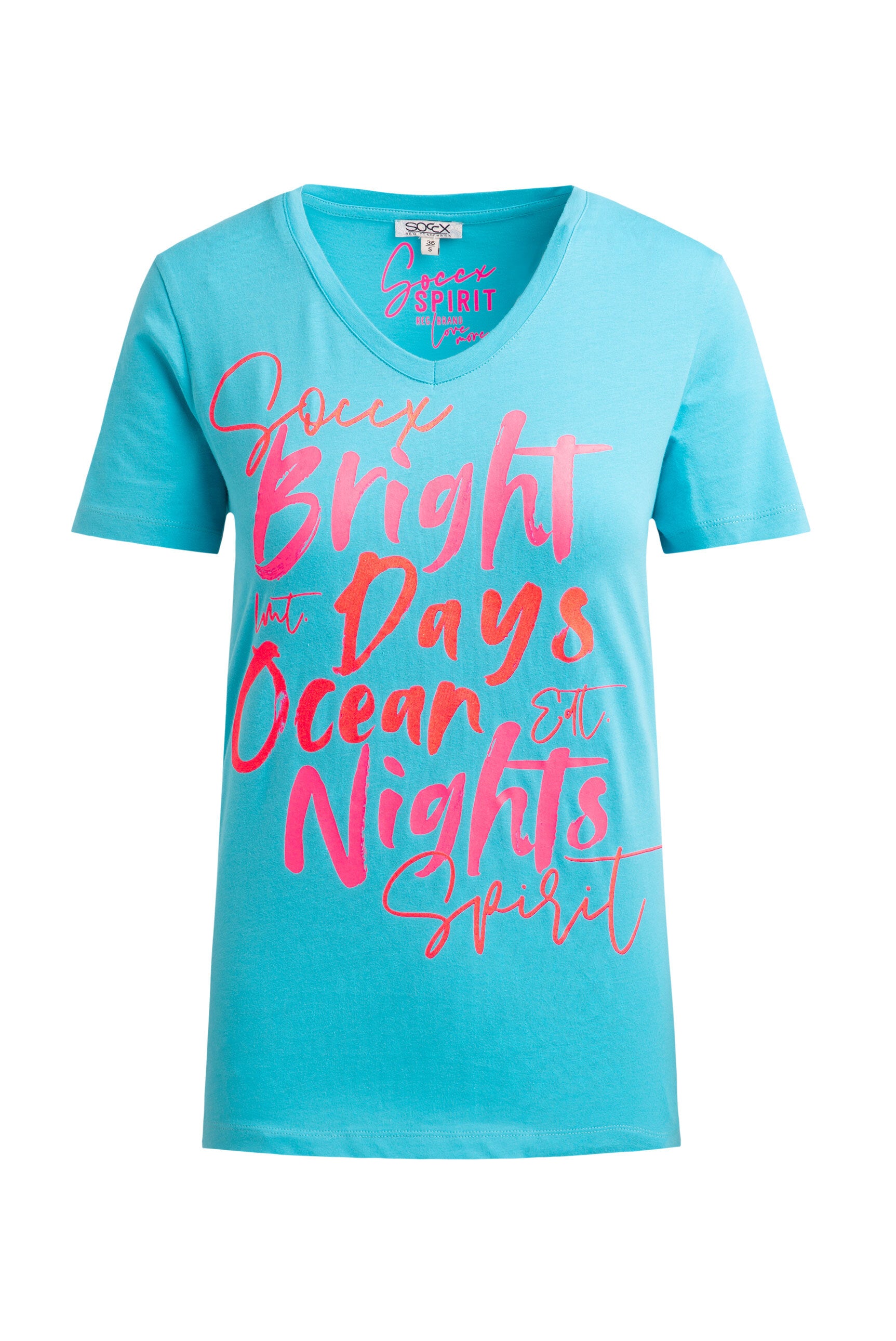 Koszulka z dekoltem w szpic i grafiką