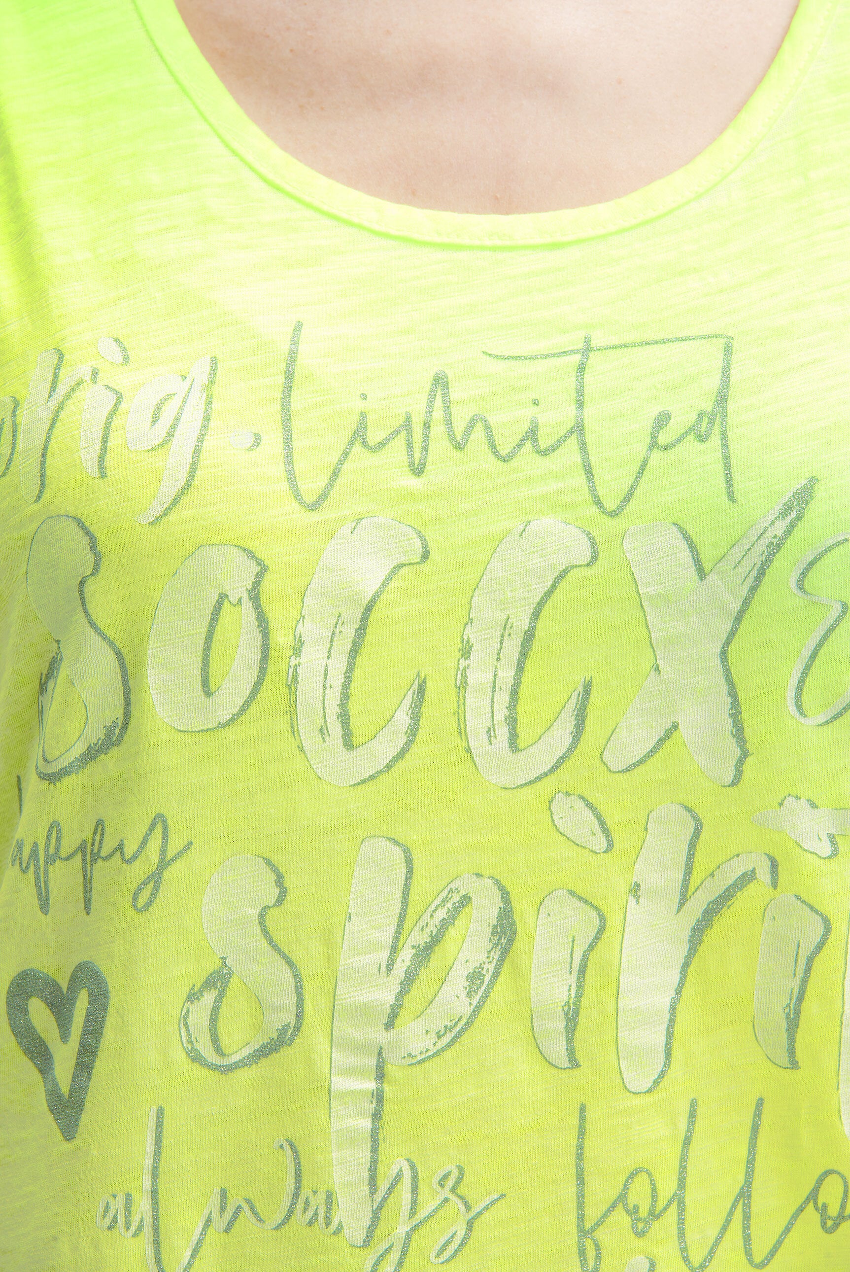 Top z brokatownym nadrukiem