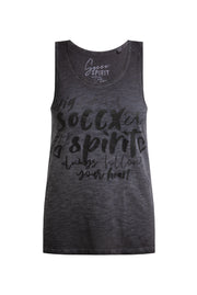 Top z brokatownym nadrukiem