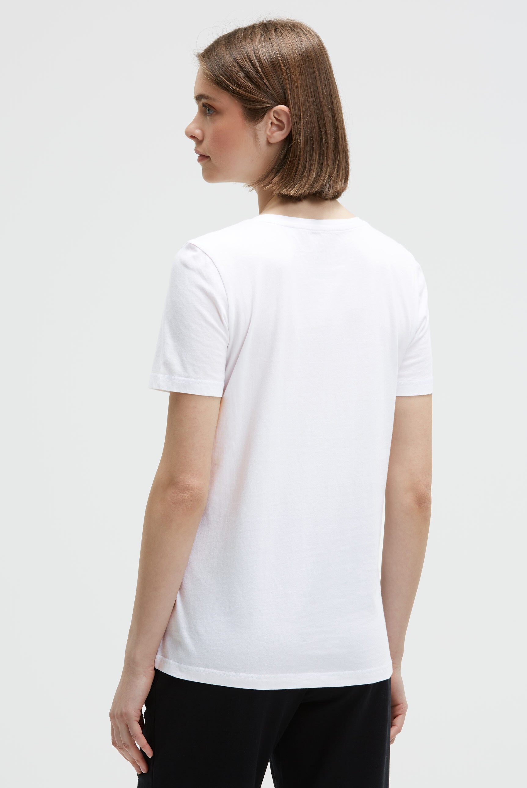 T-Shirt Rundhals mit Glitter Print - 5