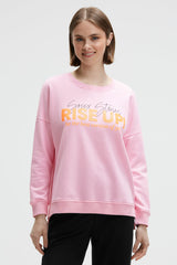 Sweatshirt z nadrukiem brokatowym rubber