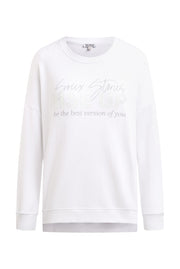 Sweatshirt z nadrukiem brokatowym rubber