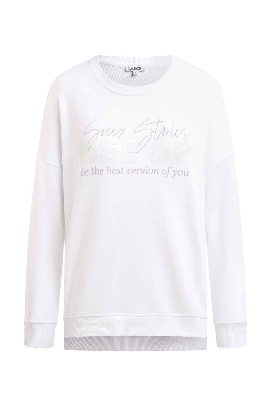 Sweatshirt mit Glitter Rubber Print opticwhite
