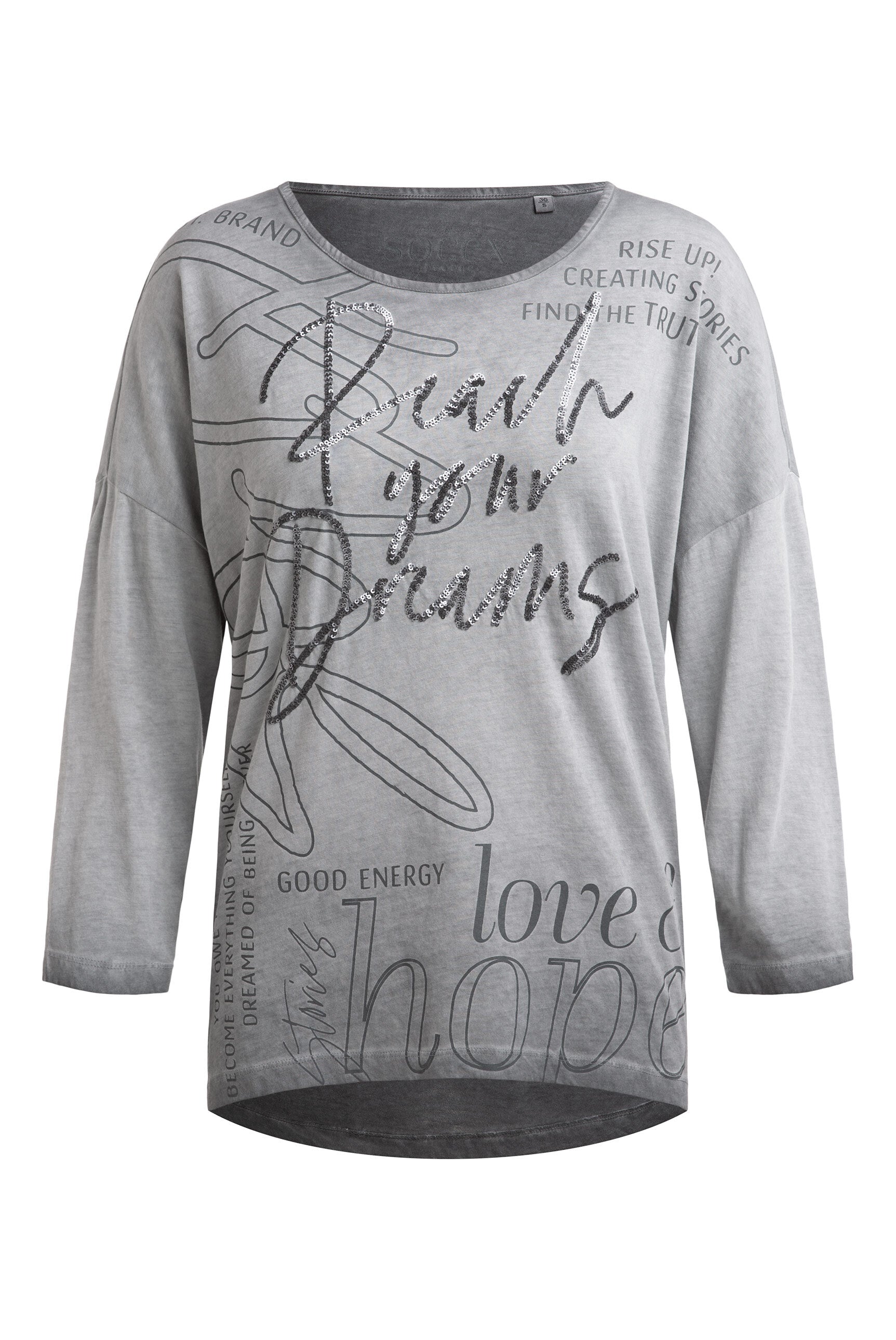 T-shirt oversize Oil Dyed z grafiką