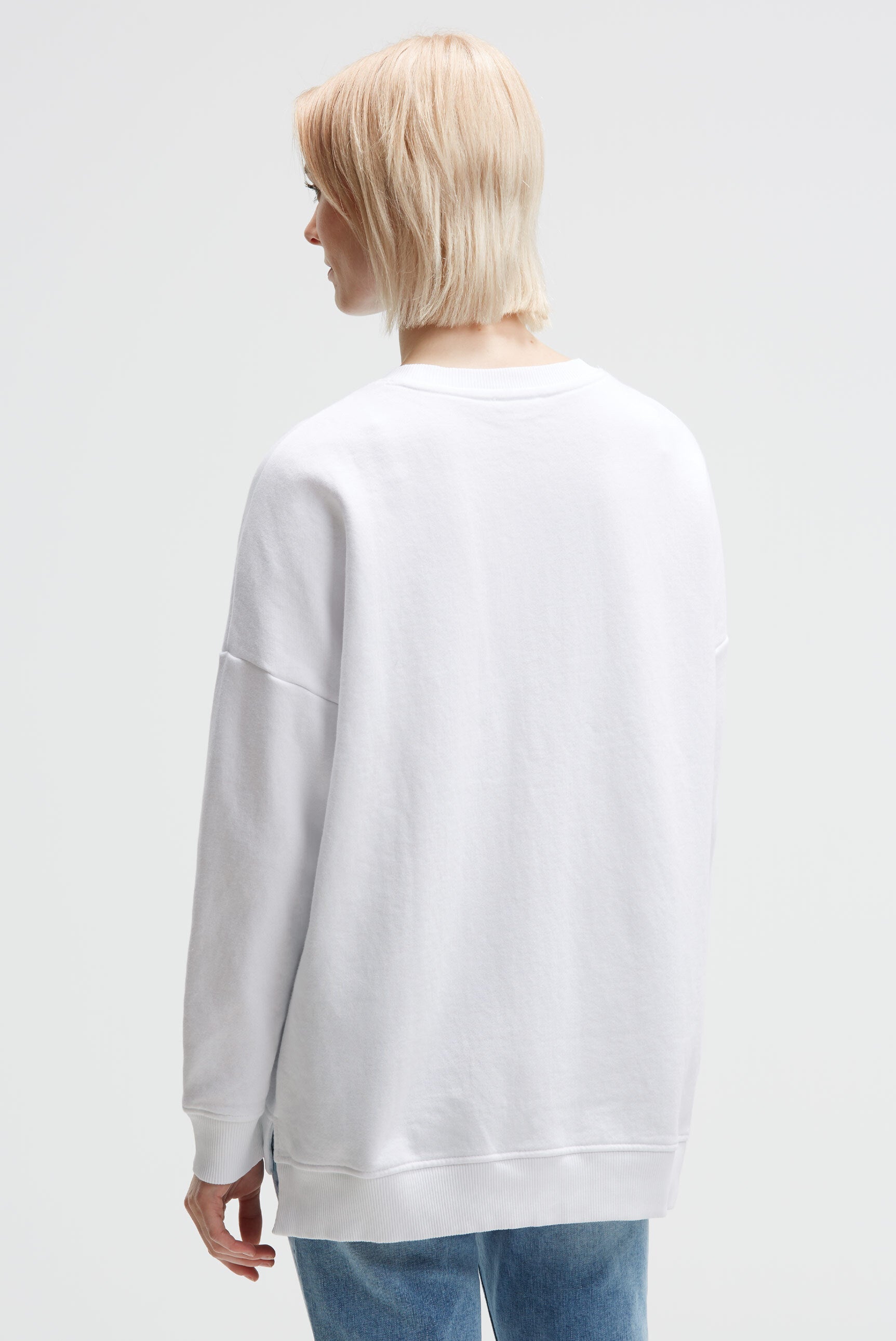 Sweatshirt z nadrukiem brokatowym rubber