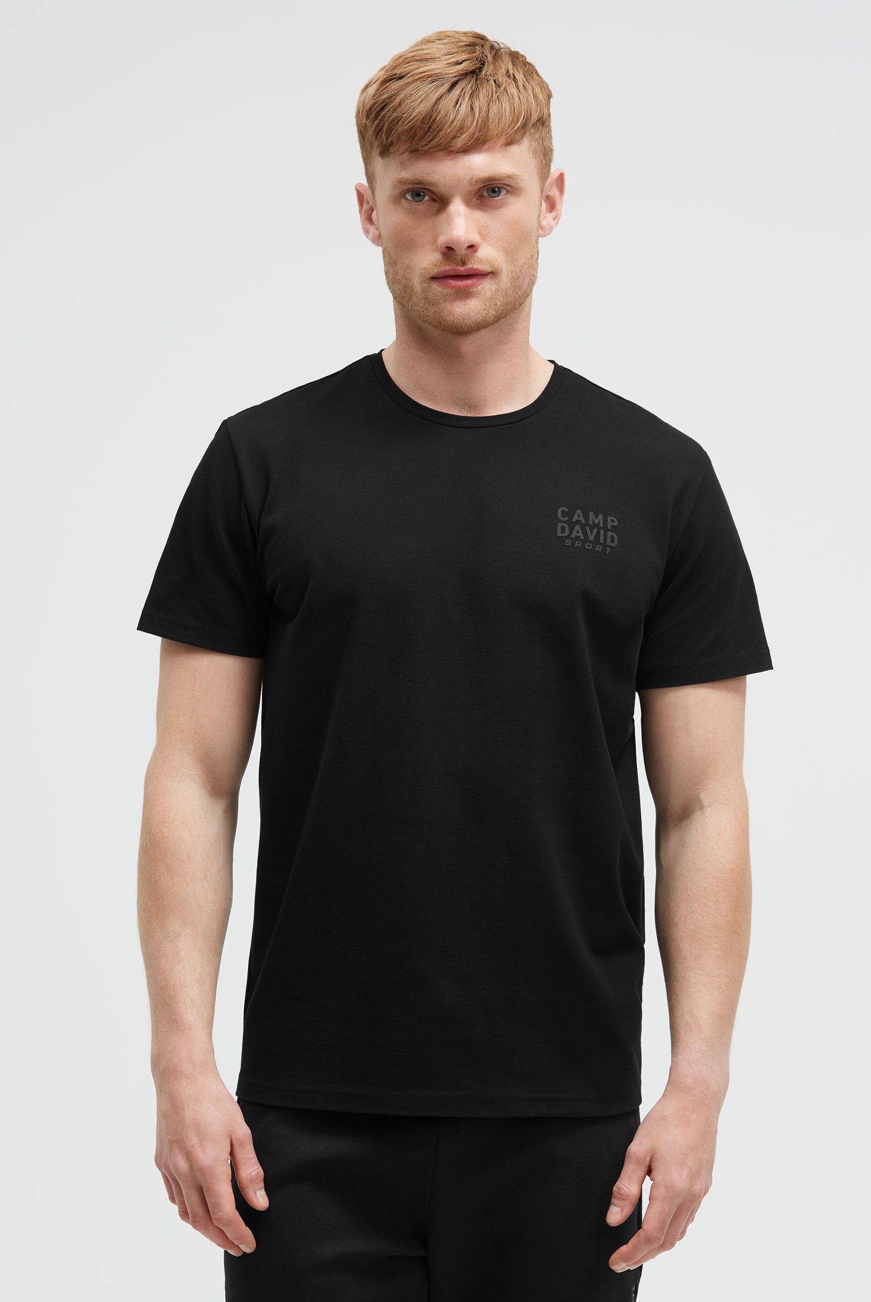 T-shirt z okrągłym dekoltem z bawełny pique