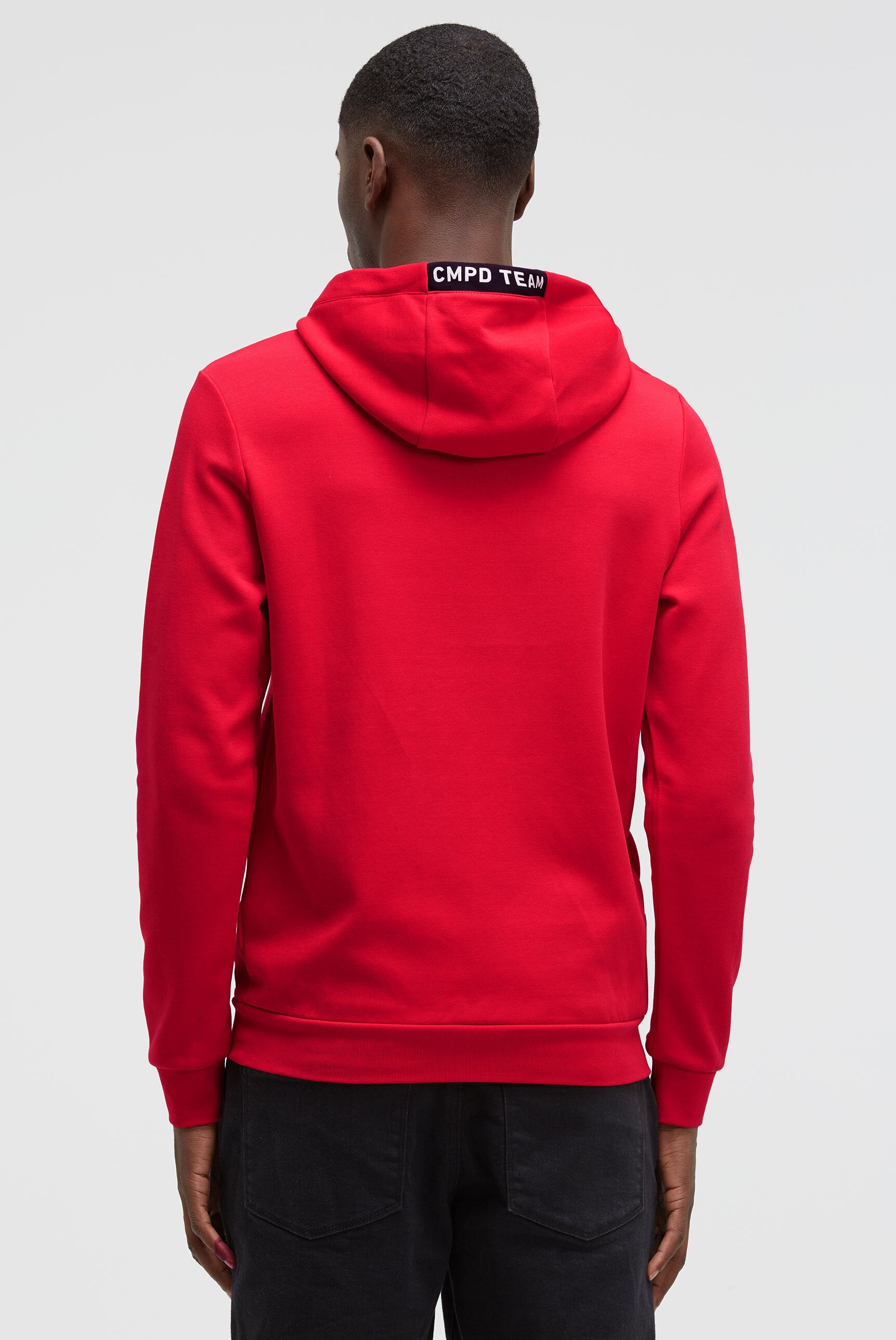 Bluza z kapturem z interlocku z gumowym nadrukiem