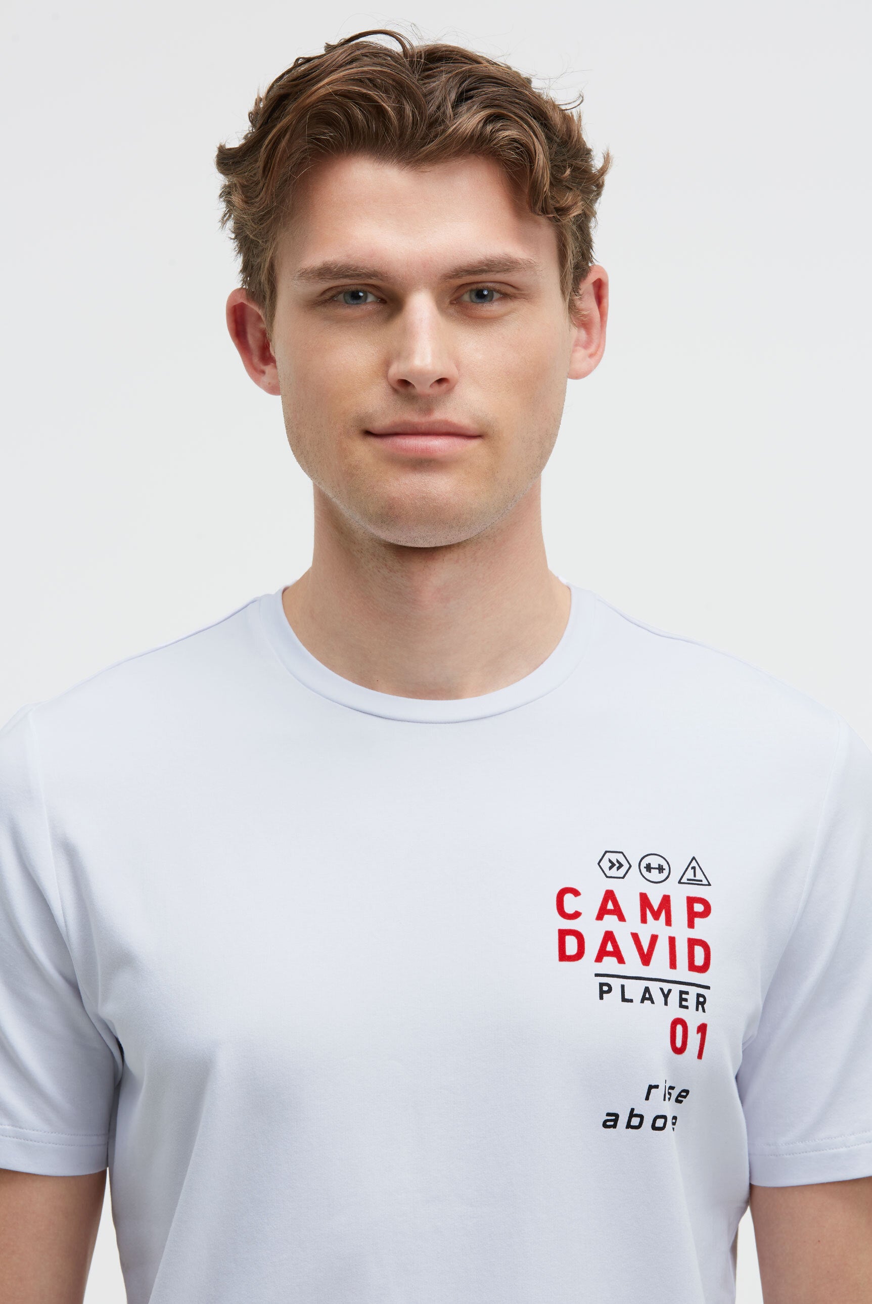 T-shirt z okrągłym dekoltem i nadrukiem na plecach
