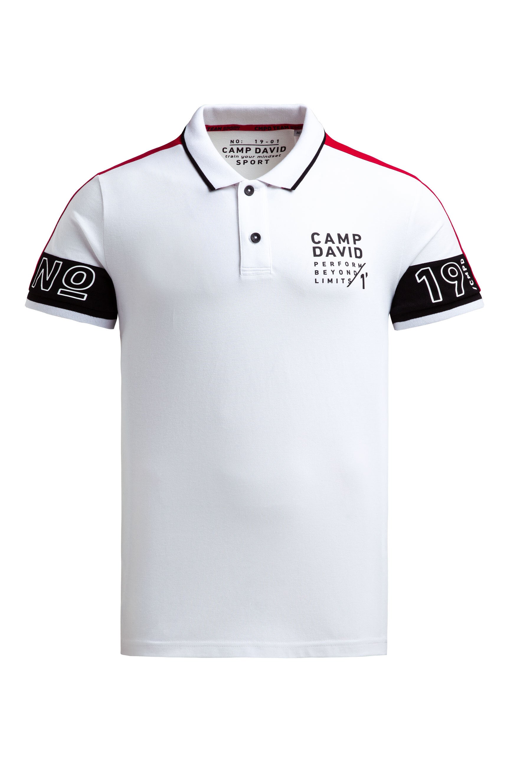 Polo pique z colour-blocking