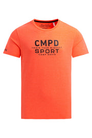 T-shirt z okrągłym dekoltem i nadrukiem logo