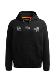 Bluza z kapturem z interlocku z nadrukiem na plecach