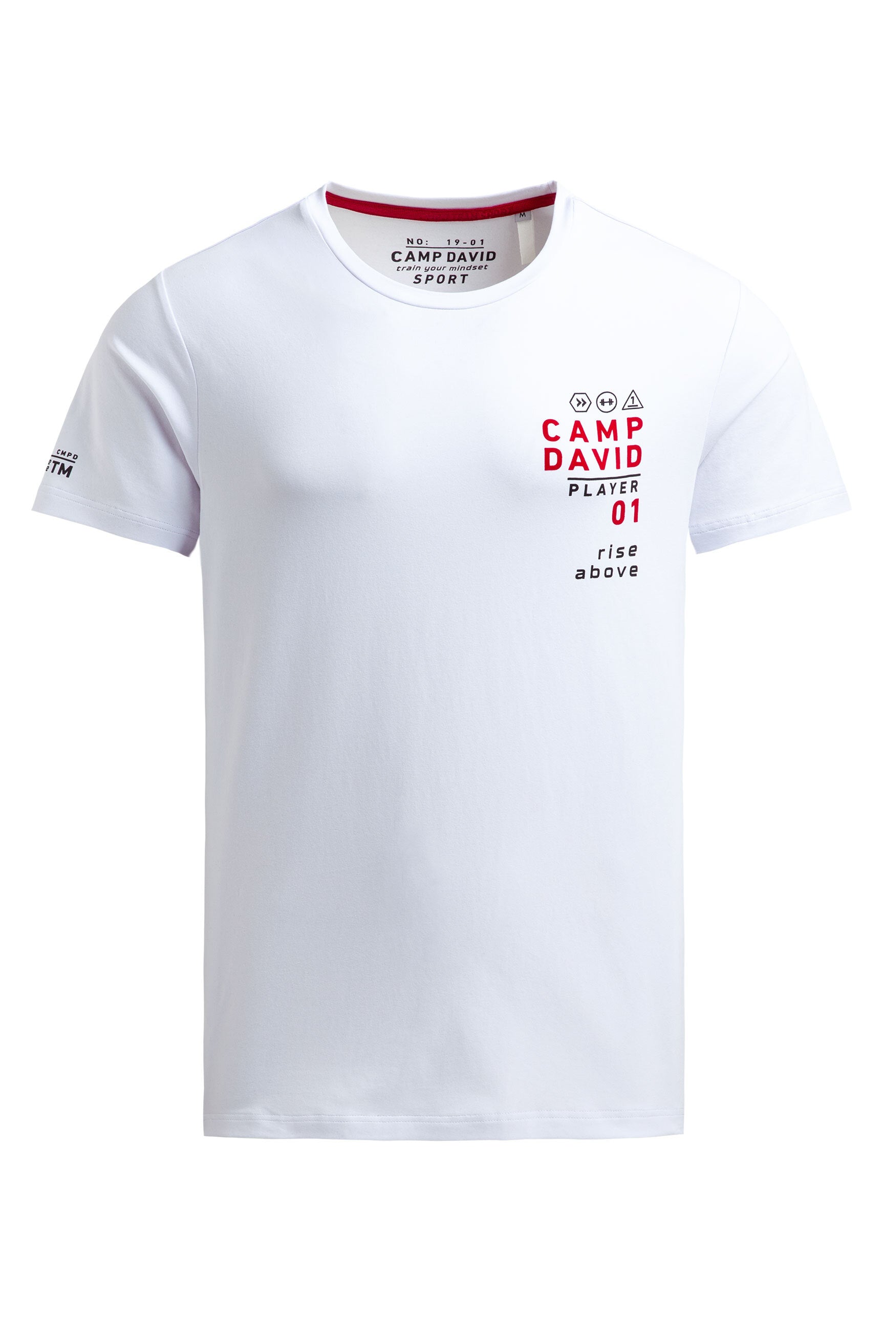 T-shirt z okrągłym dekoltem i nadrukiem na plecach