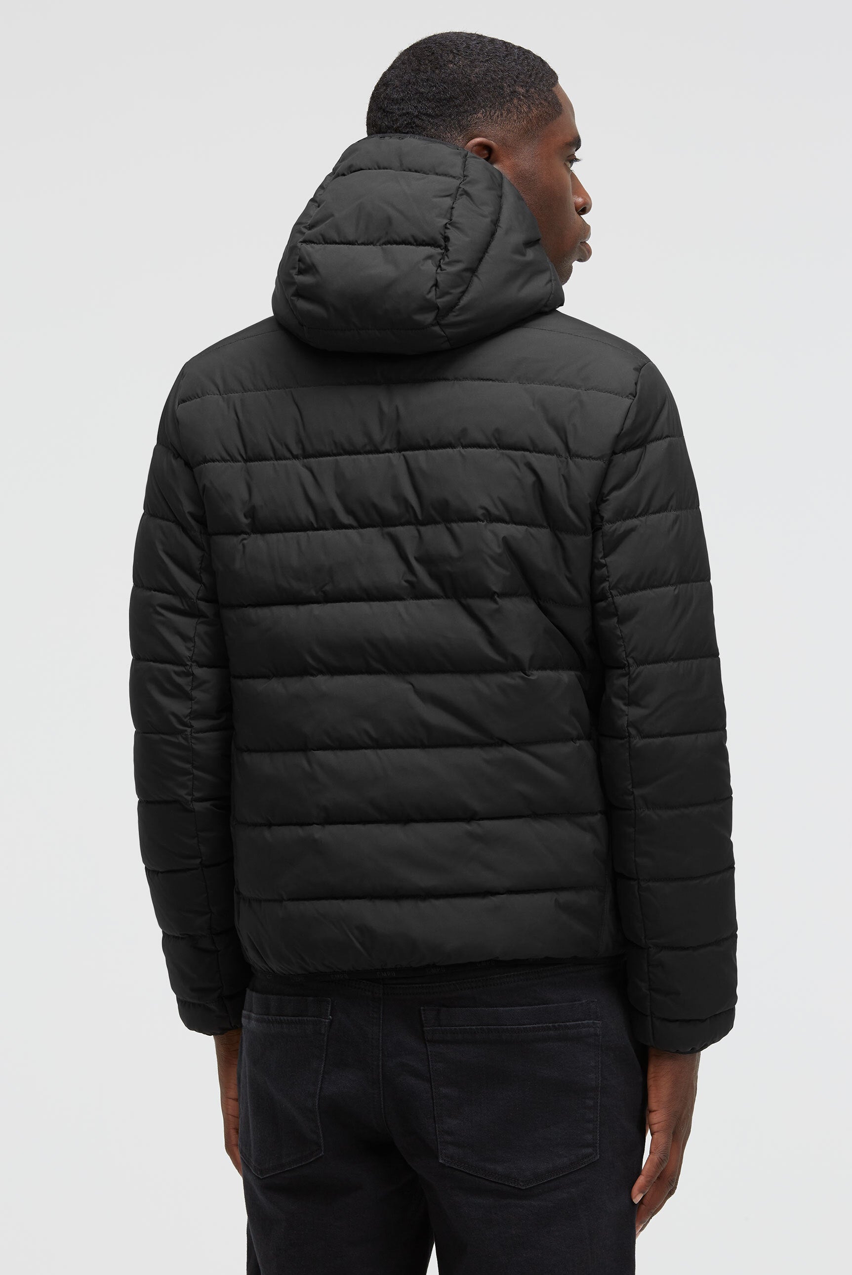 Pikowana kurtka z kapturem i nadrukiem winylowym - 5