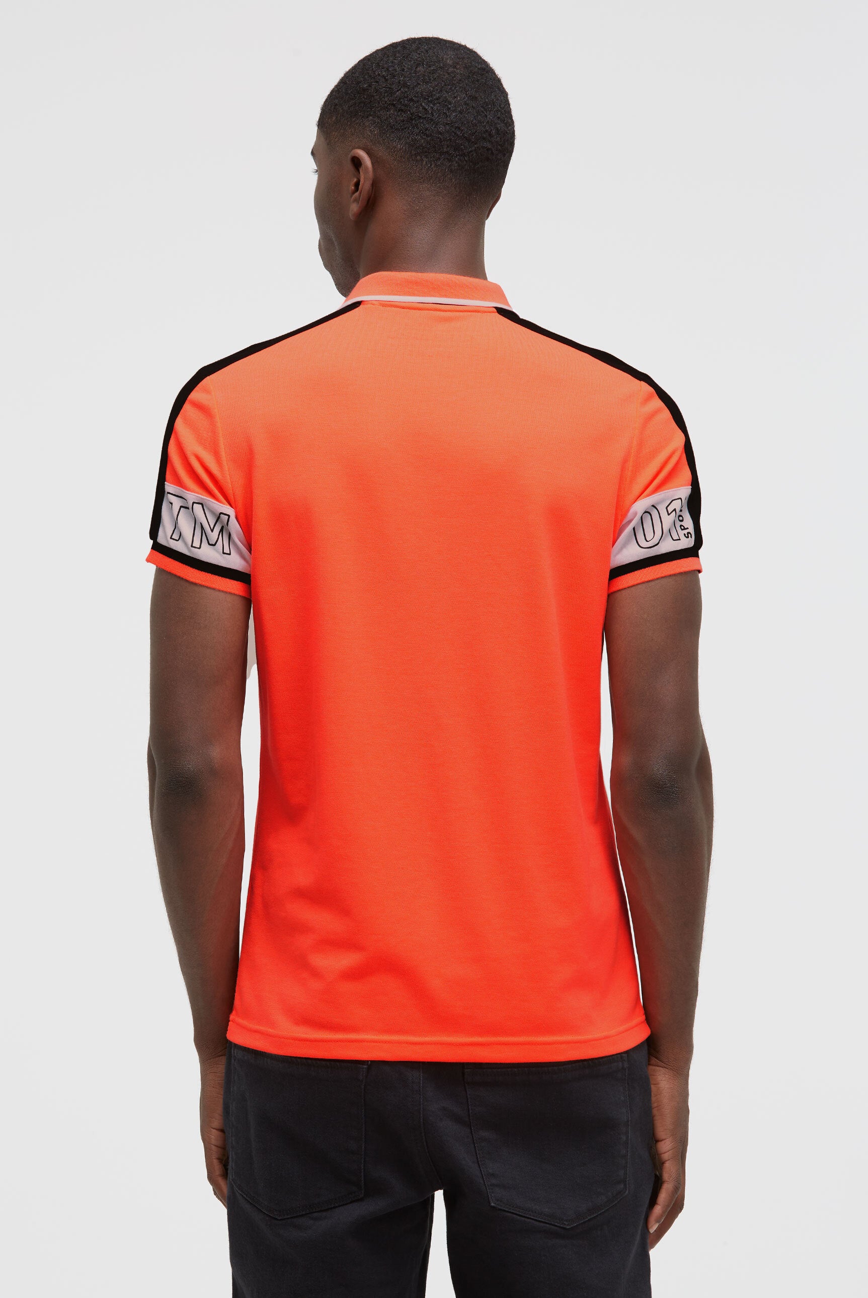 Polo pique z colour-blocking