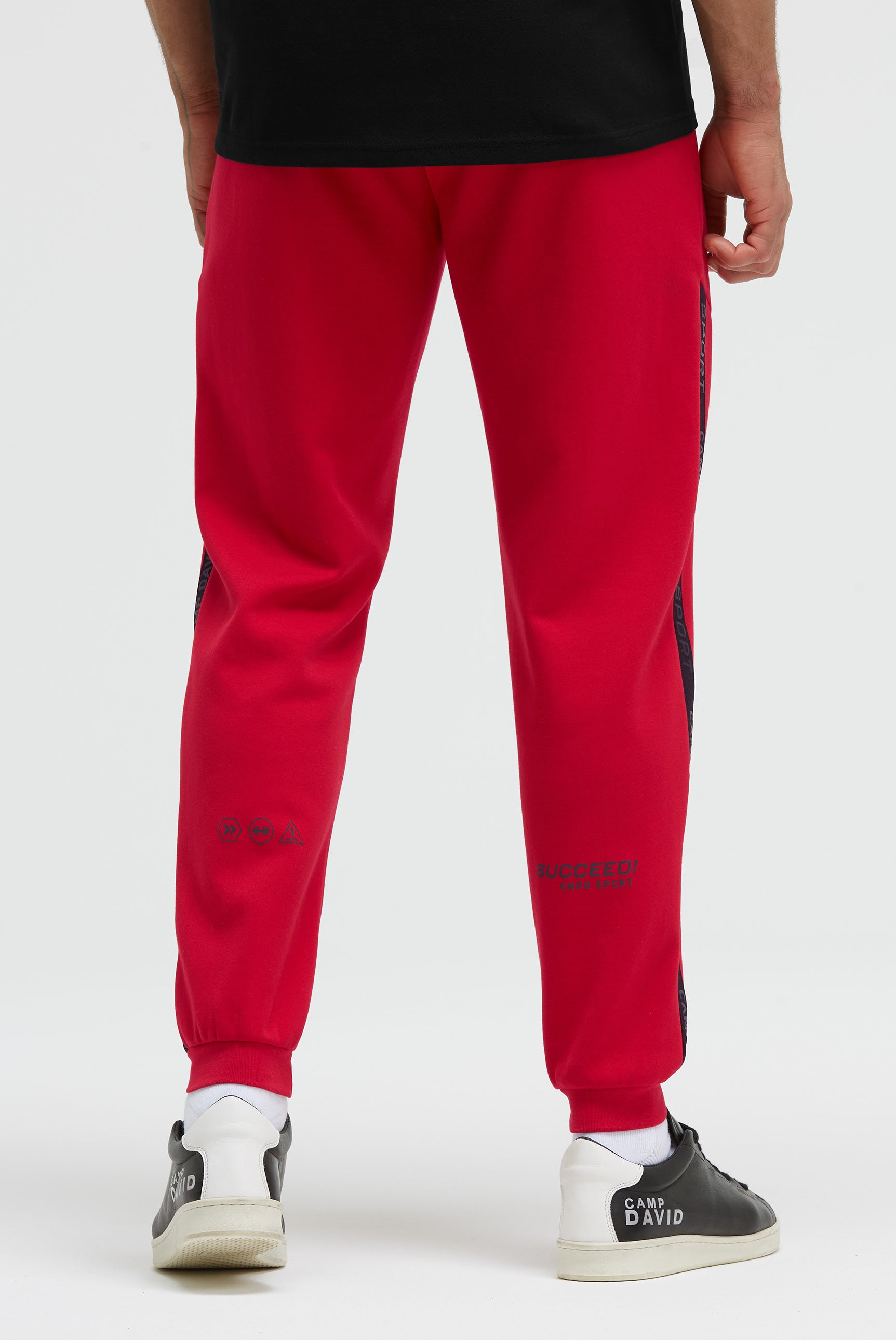 Spodnie treningowe z interlocku z bocznymi taśmami - 5