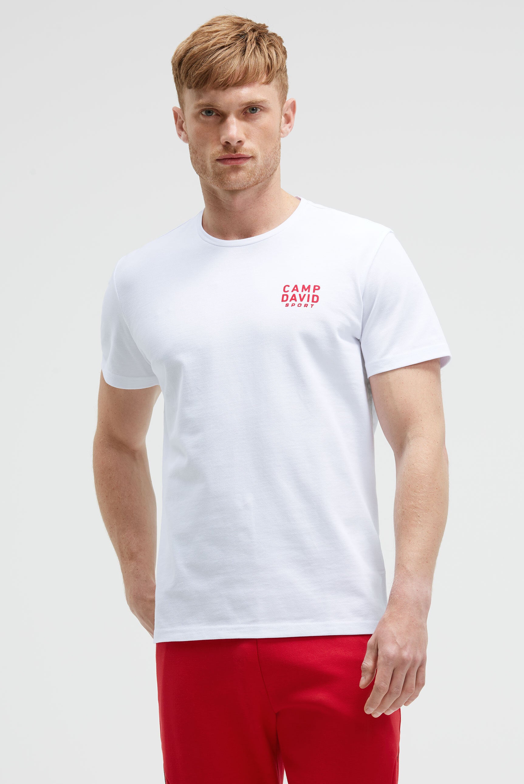 T-shirt z okrągłym dekoltem z bawełny pique - 2