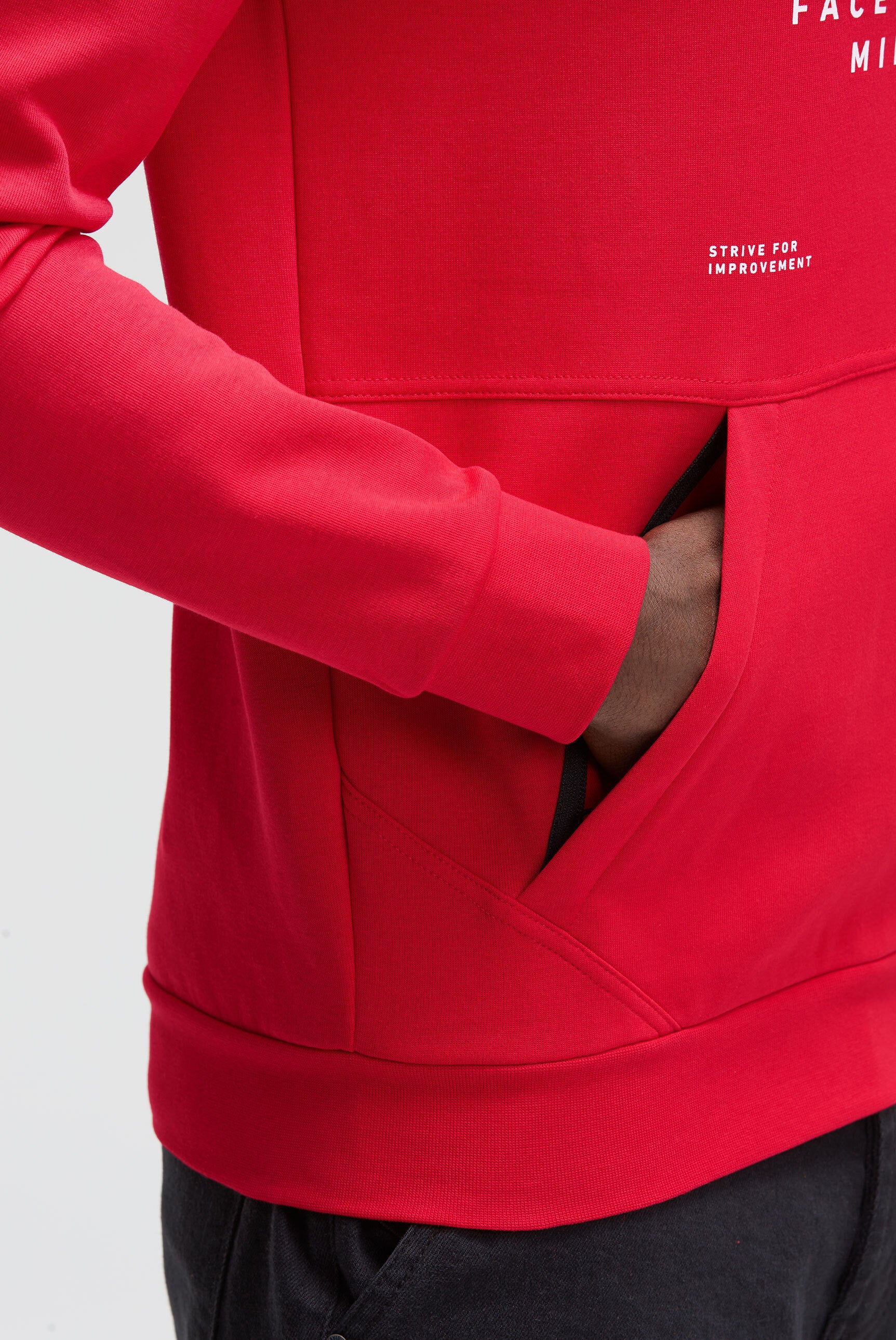 Bluza z kapturem z interlocku z gumowym nadrukiem