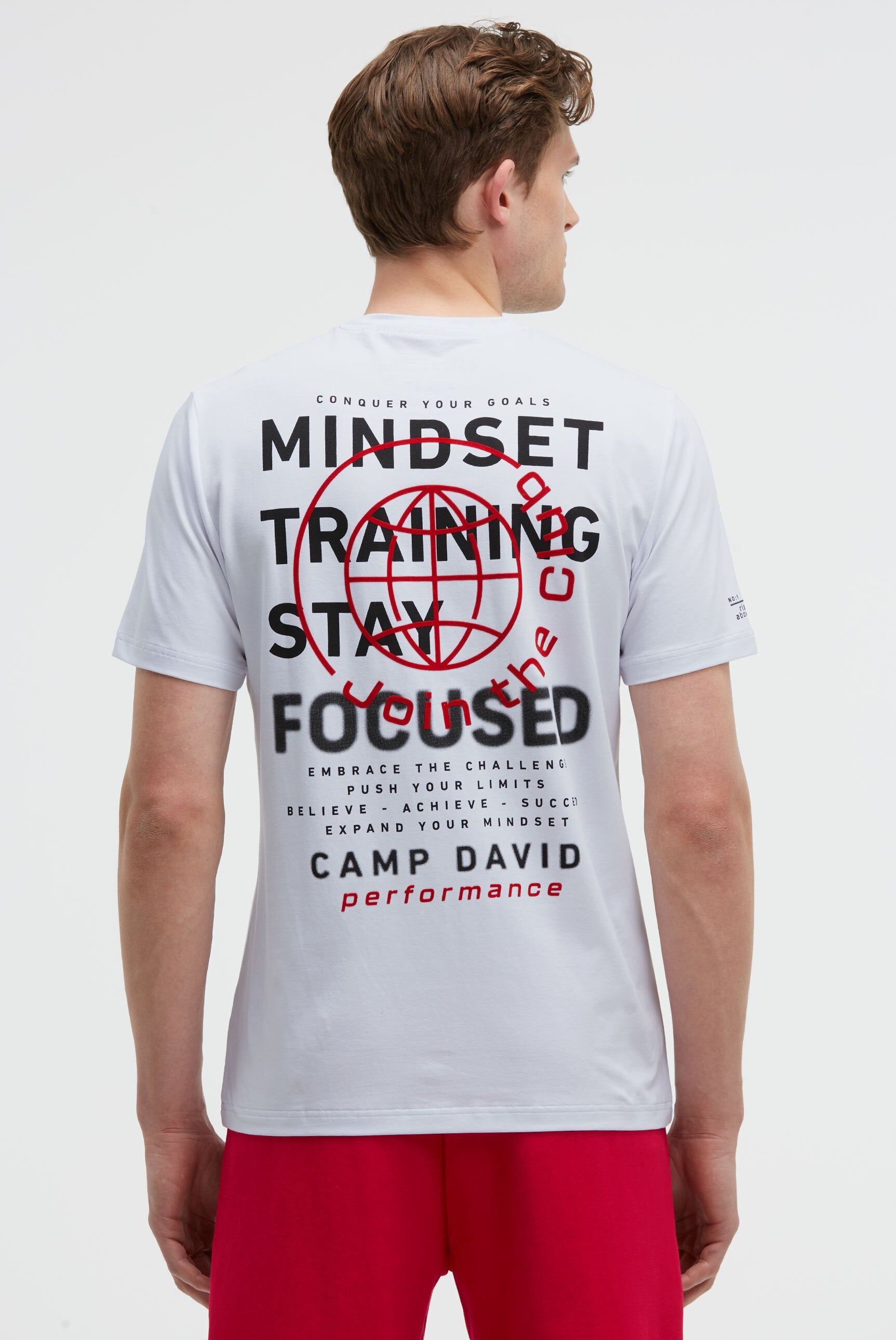 T-shirt z okrągłym dekoltem i nadrukiem na plecach - 5