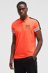 Polo pique z colour-blocking